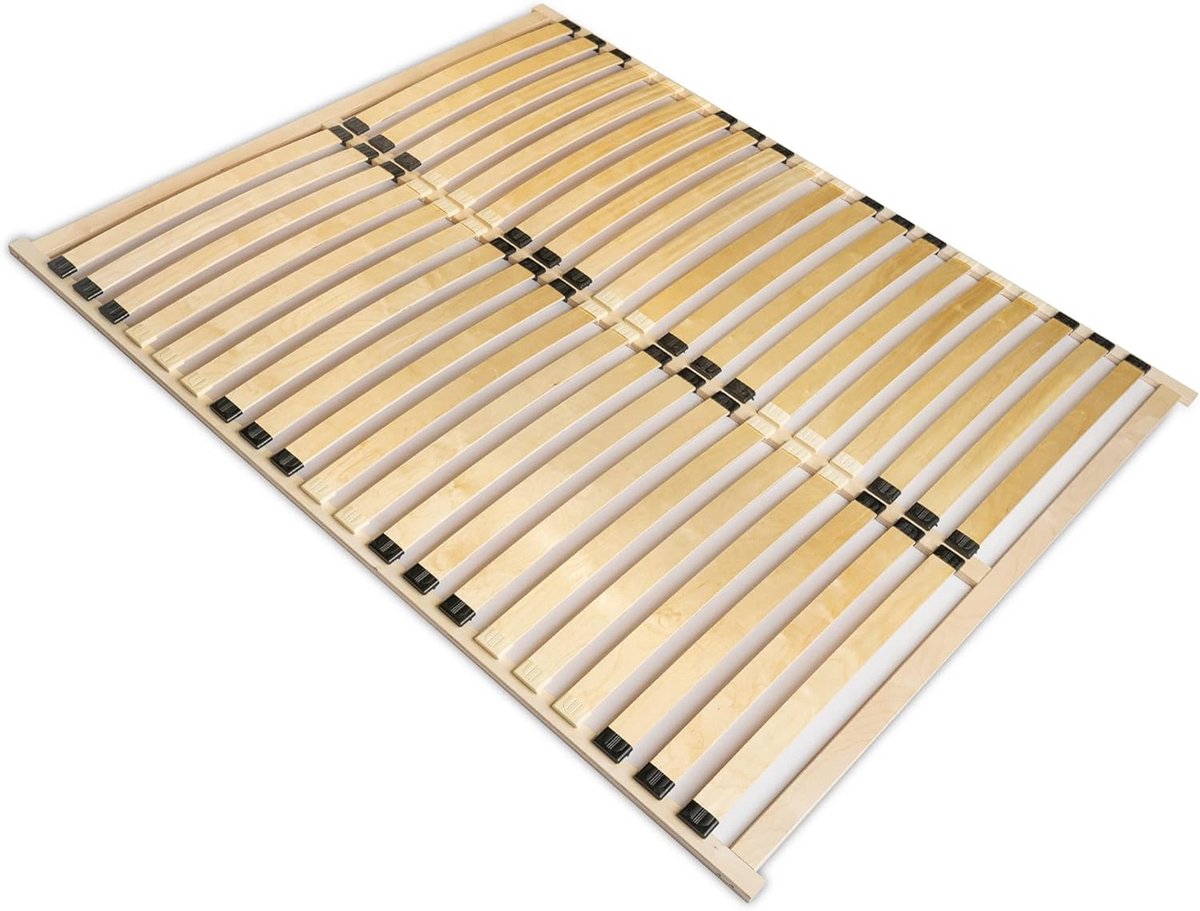 Lattenbodem Frame - Bedbodem Hout - Ondersteuning Matras - 40 Gebogen Latten - 180 x 200 cm - Natuurlijk Hout
