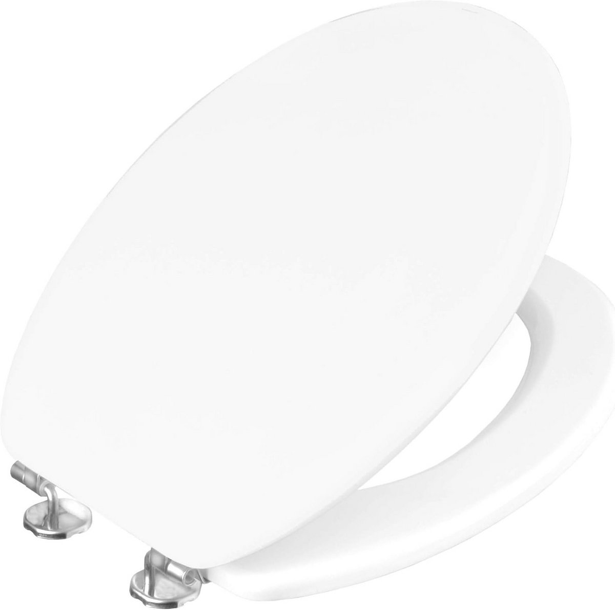 Toiletbril - Zitting - Badkamer Upgrade - Houten Kern - 43.5 x 37 cm - Wit