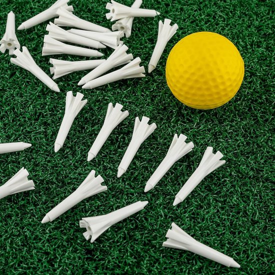 50 Stuks Korte Golf Tees - 38mm Kunststof Golfaccessoires voor Training en Oefeningen van Merkloos — afbeelding 4