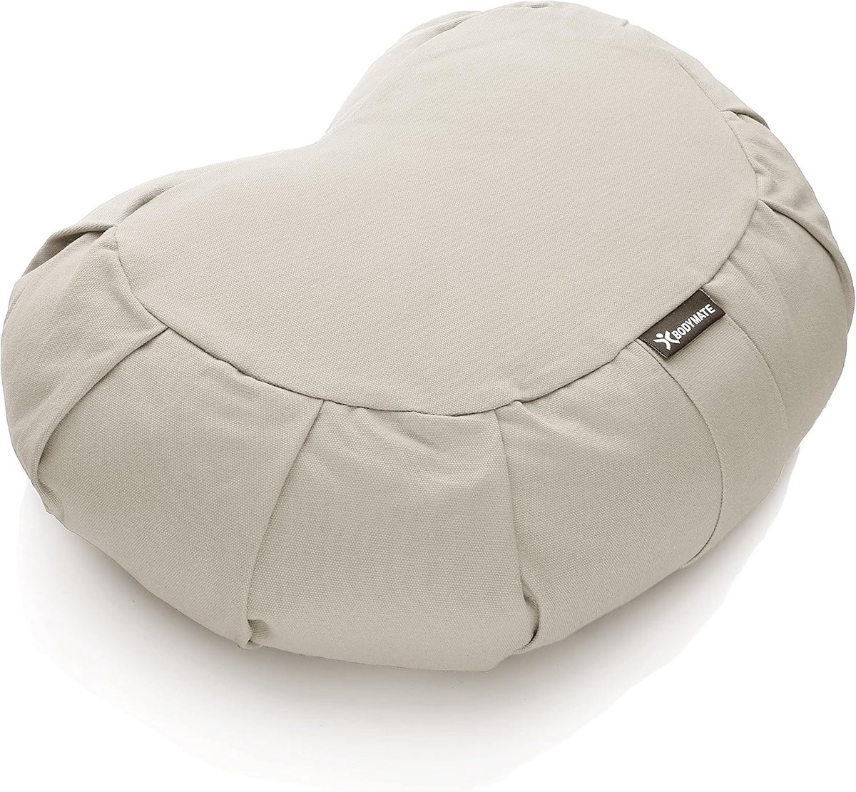 Yoga kussen halve maan - 42x30x15 cm - Boekoe haver vulling - Afwasbare hoes 100% katoen