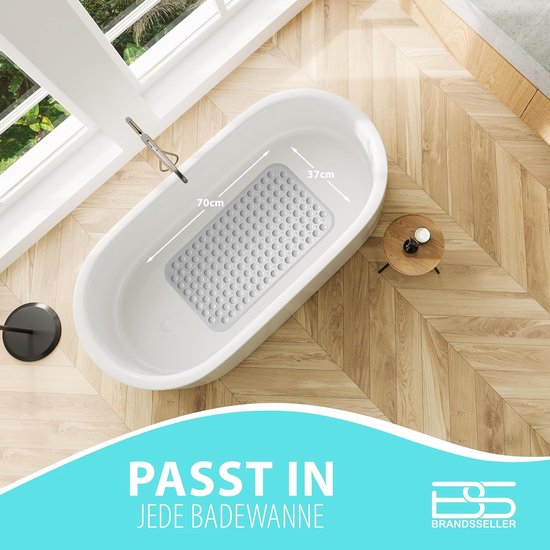 Anti-slip Douchemat met Noppen 70x38 cm - Waterabsorberende Badmat voor Badkamer en Douche van Merkloos — afbeelding 2
