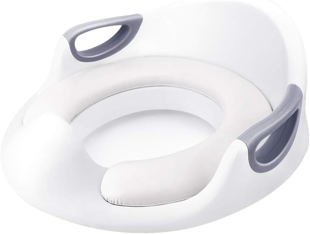 Toiletbril voor kinderen - Potty trainer - Zindelijkheidstraining - Dubbel anti-slip ontwerp - 35 x 32 cm - Wit