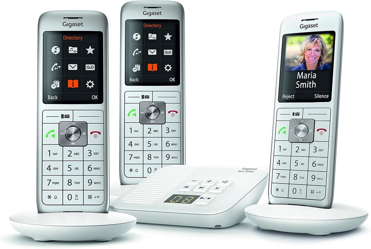 Draadloze Telefoon - Huistelefoon Set - Thuis Bellen - Met Antwoordapparaat - 3 Handsets - Wit