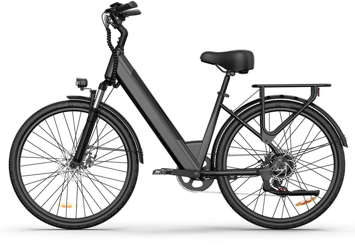 Qekud E26 Elektrische Fiets - Hoogkoolstofstaal - 36V 13Ah Accu - 80km Bereik - Shimano 7-Speed - 26" Banden thumbnail 5