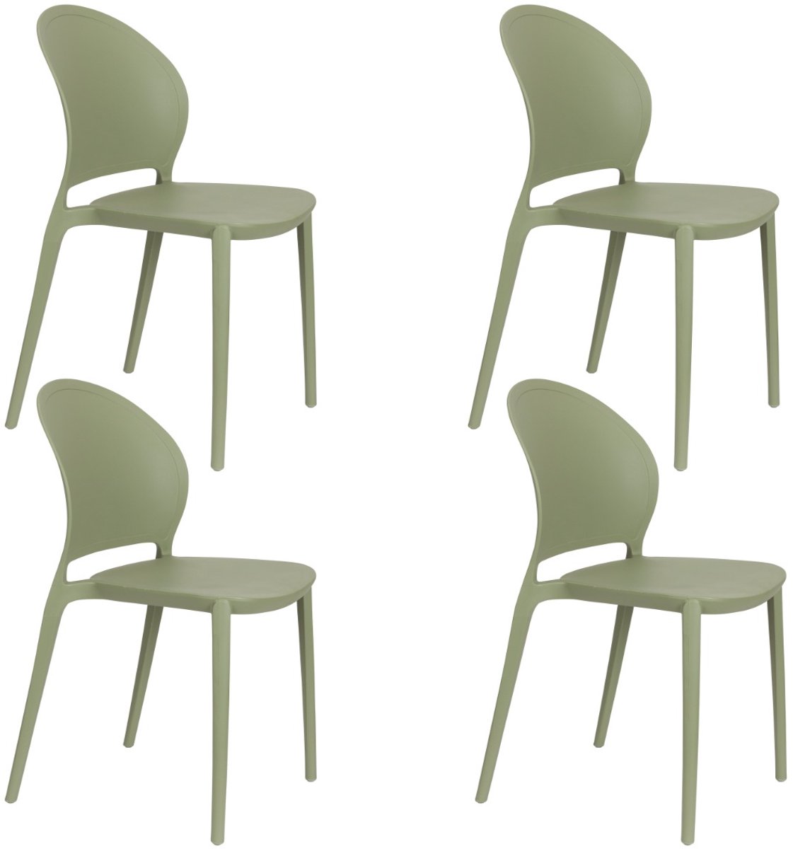 ANLI STYLE Outdoor Chair Sjoerd Green - set van 4