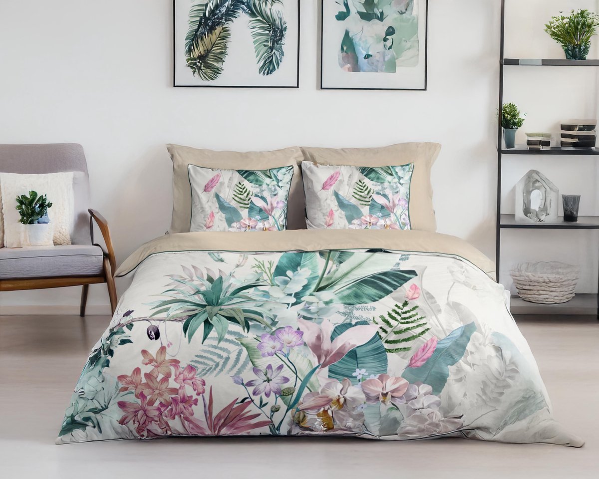 Good Morning dekbedovertrek jungleprint - 2 persoons 200x200/220 cm - Multi - 100% Katoen renforc�