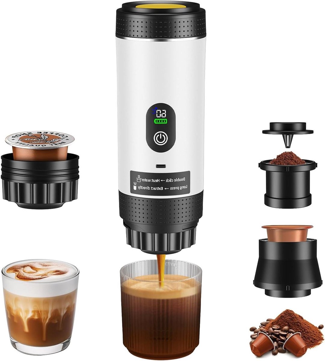 Koffiezetapparaat - Espressomachine - Snelle Koffie - Compact Design - Enkele Kop - Zwart