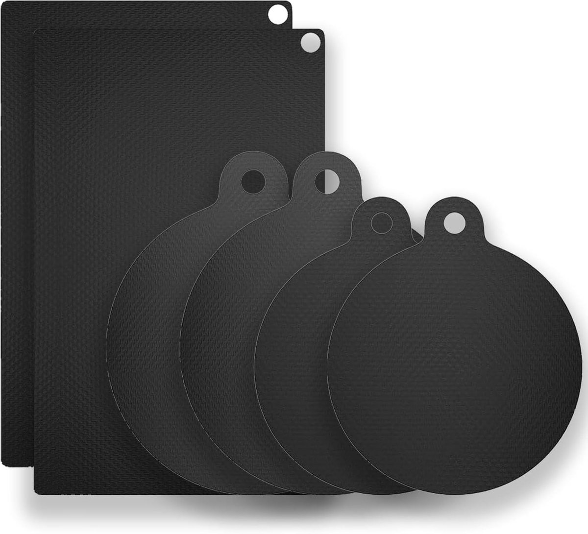 Inductie Beschermmat - Kookplaat Mat - Kookplaat Reinigen - Hittebestendig Materiaal - 6 Stuks - Zwart