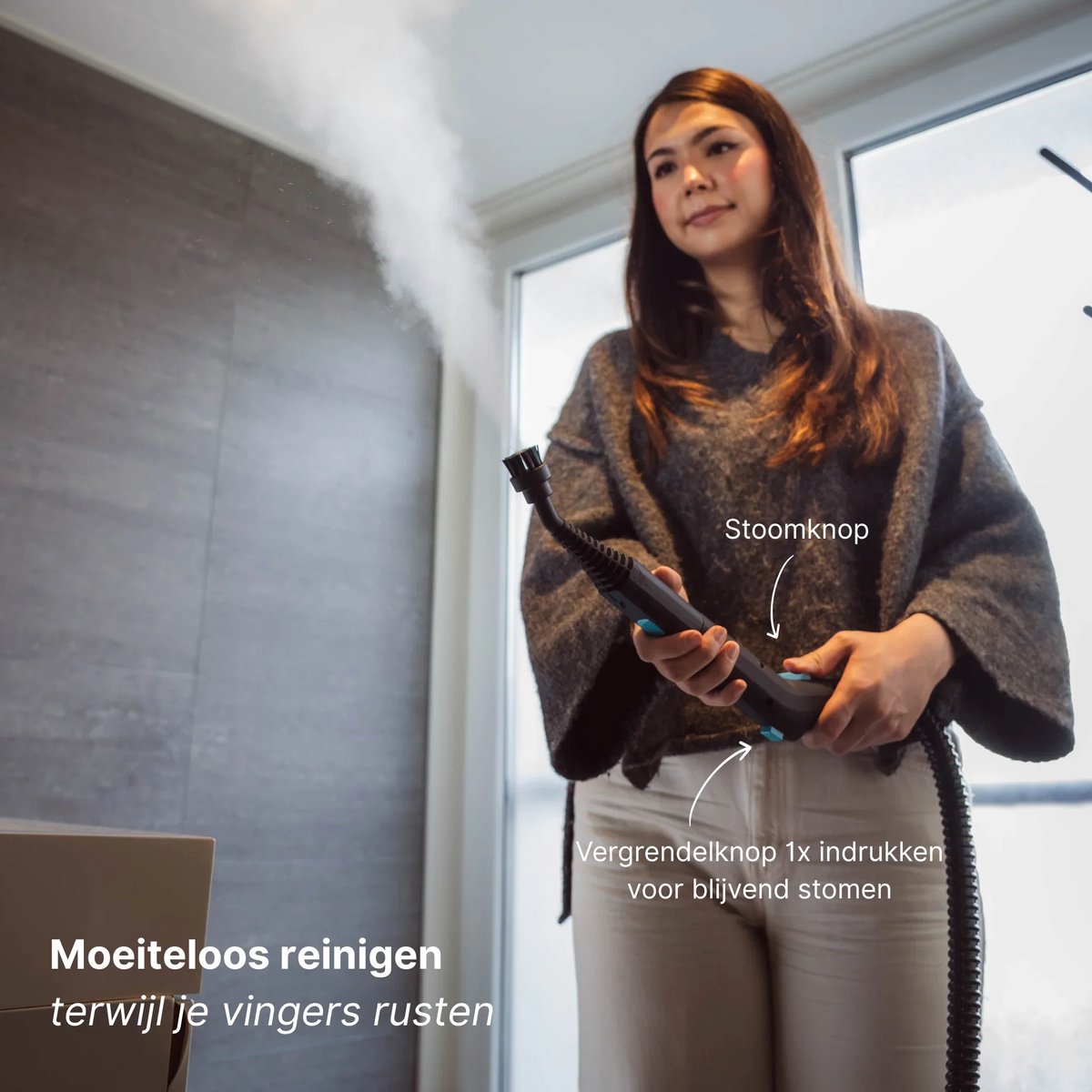 Sophitech Stoomreiniger - 2600W - 30s Opwarmtijd - 4 Bar Krachtige Stoom - 2.5L Watertank - 140°C Dieptereiniging - Handstomer & Vloerstomer - Inclusief 20 Accessoires thumbnail 3