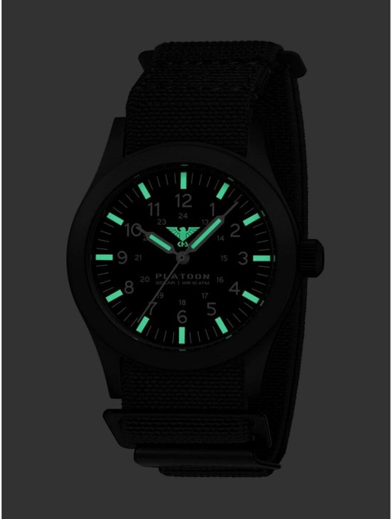 KHS - KHS.PLABSS.DFB - Polshorloge - Heren - Solar - PLATOON Black Steel Solar