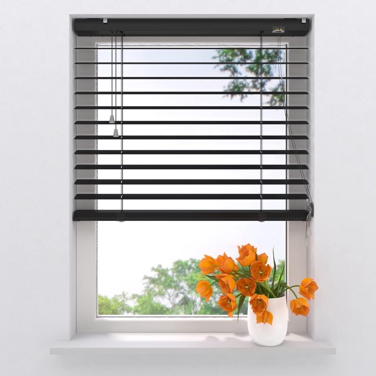 Aluminium Jaloezie - Matte Raambekleding - Licht Reguleren - 50mm Lamellen - 180 x 180 cm