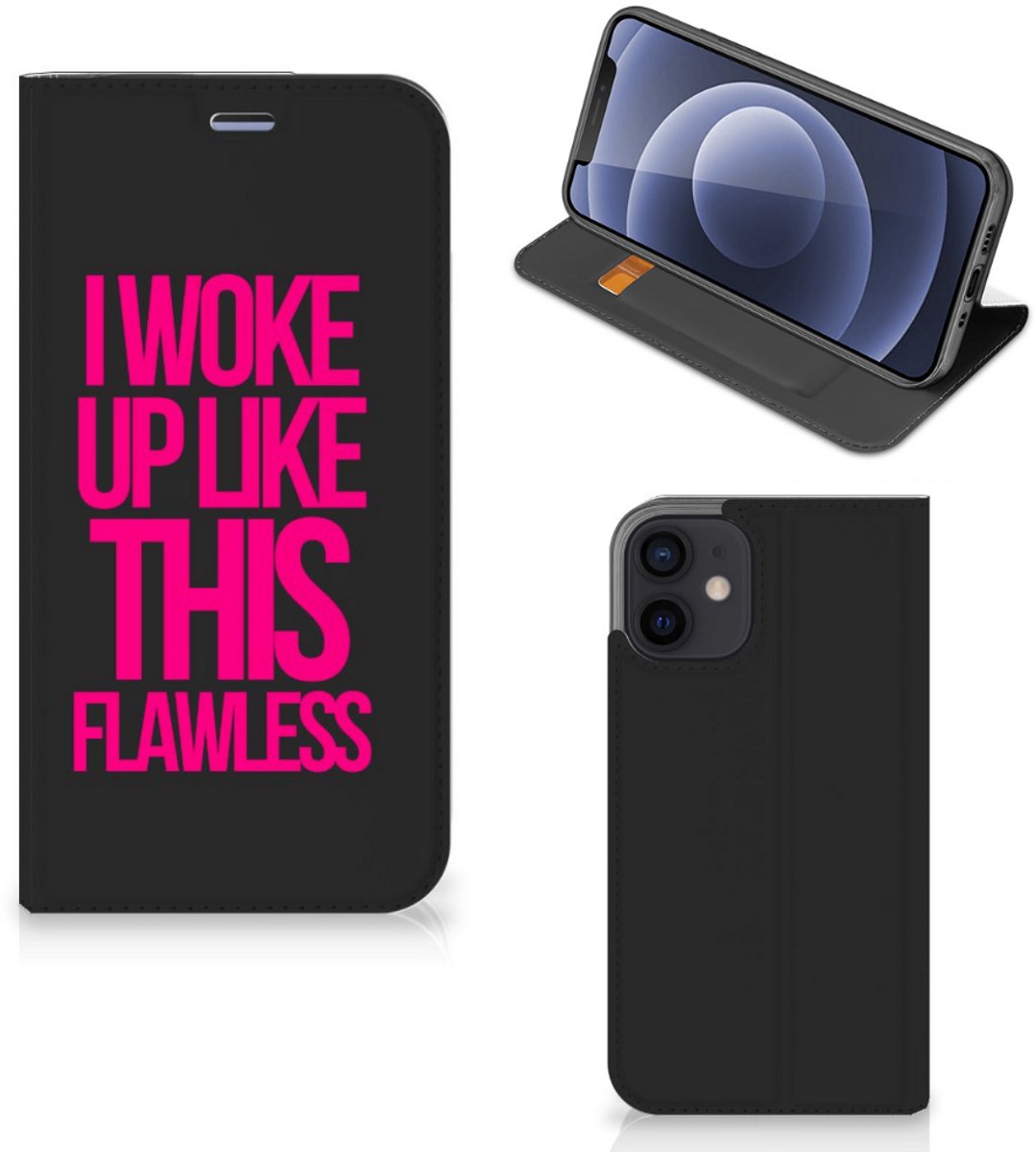 iPhone 12 Mini Hoesje met tekst Woke Up - Origineel Cadeau Zelf Maken