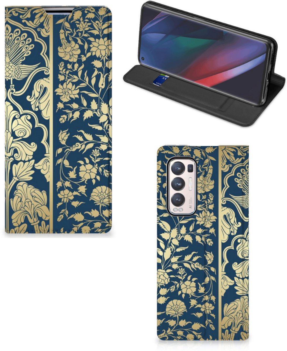OPPO Find X3 Neo Smart Cover Beige Flowers