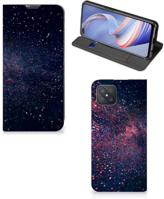 Flip Cover OPPO Reno4 Z 5G Smart Cover Case Étoiles