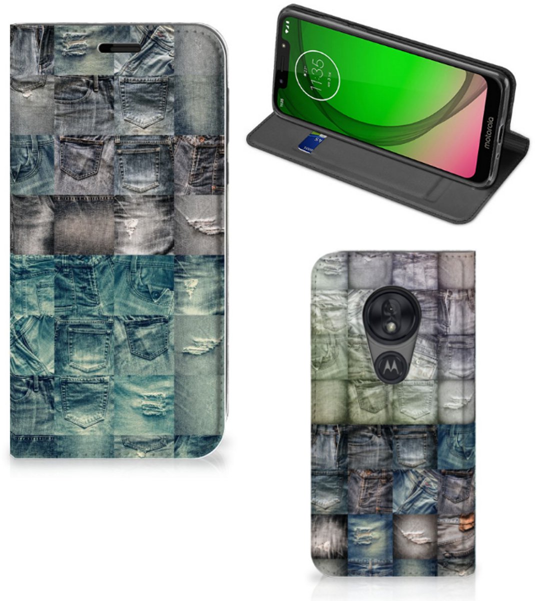 Hippe Standcase Motorola Moto G7 Play Spijkerbroeken