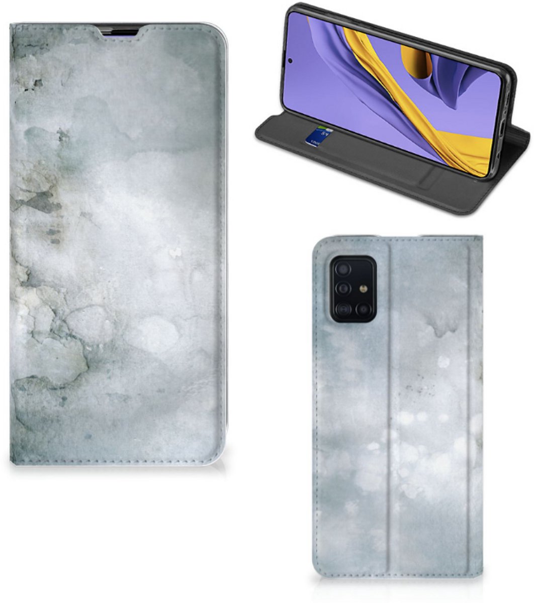 Bookcase Samsung Galaxy A51 Painting Grey
