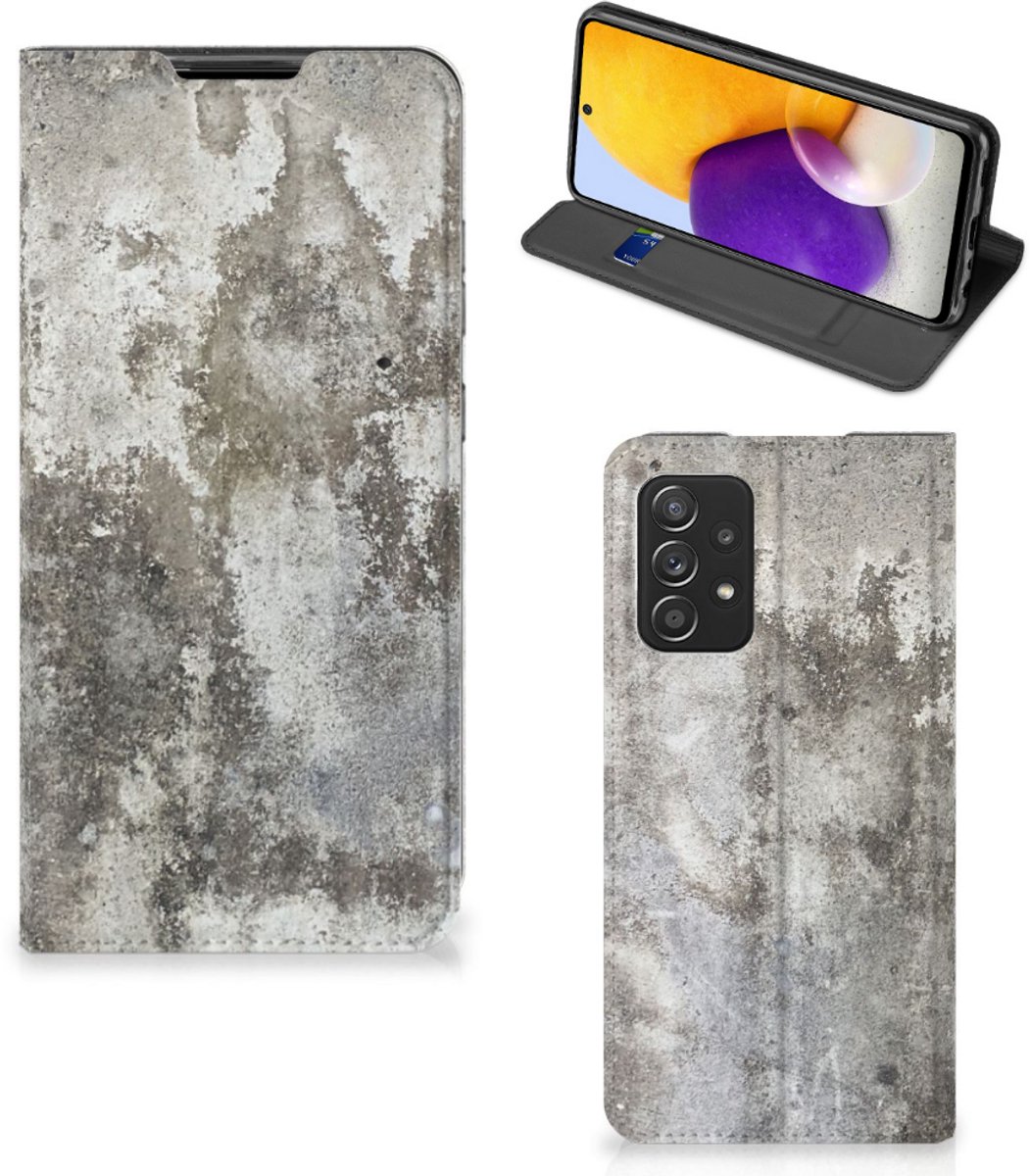 Standcase Hoesje voor Samsung Galaxy A72 (5G/4G) Standcase Beton Print
