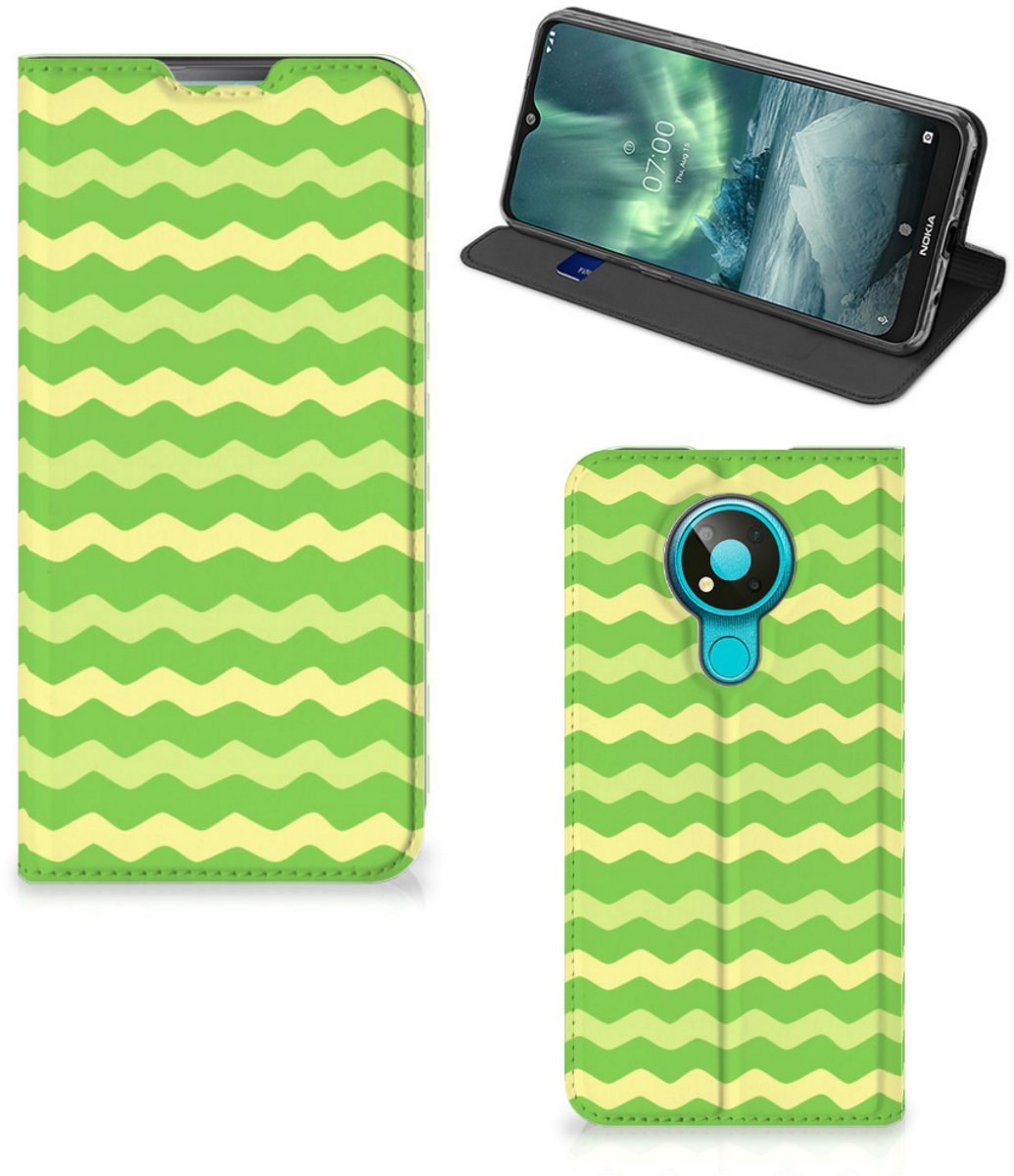 Nokia 3.4 Hoesje met Magneet Waves Green