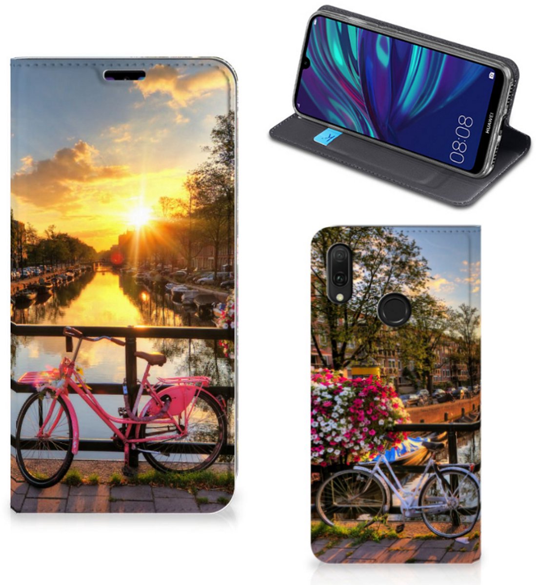 Huawei Y7 hoesje Y7 Pro (2019) Book Cover Amsterdamse Grachten
