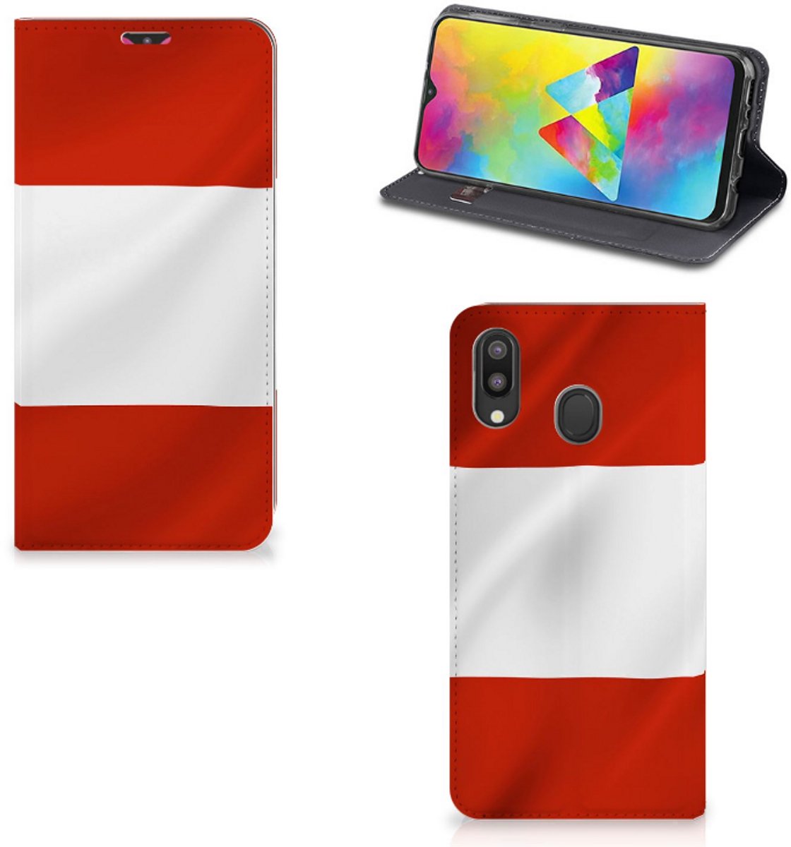 Book Case voor Samsung Galaxy M20 Standcase Oostenrijk