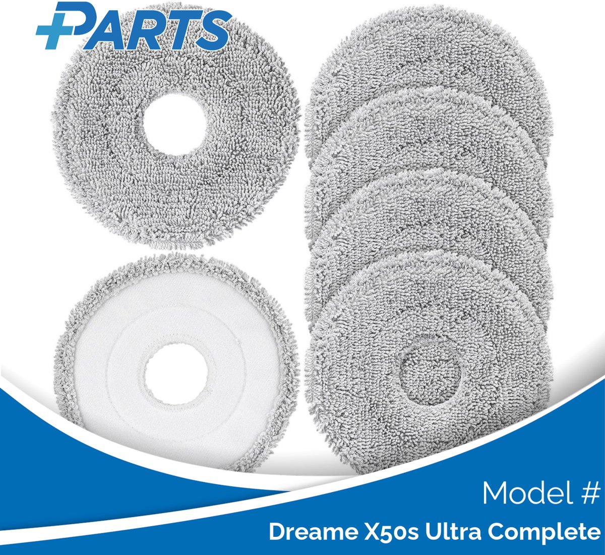 Dreame X50s Ultra Complete Dweilpads (6 Stuks, Plus.Parts® alternatief voor RMP8)