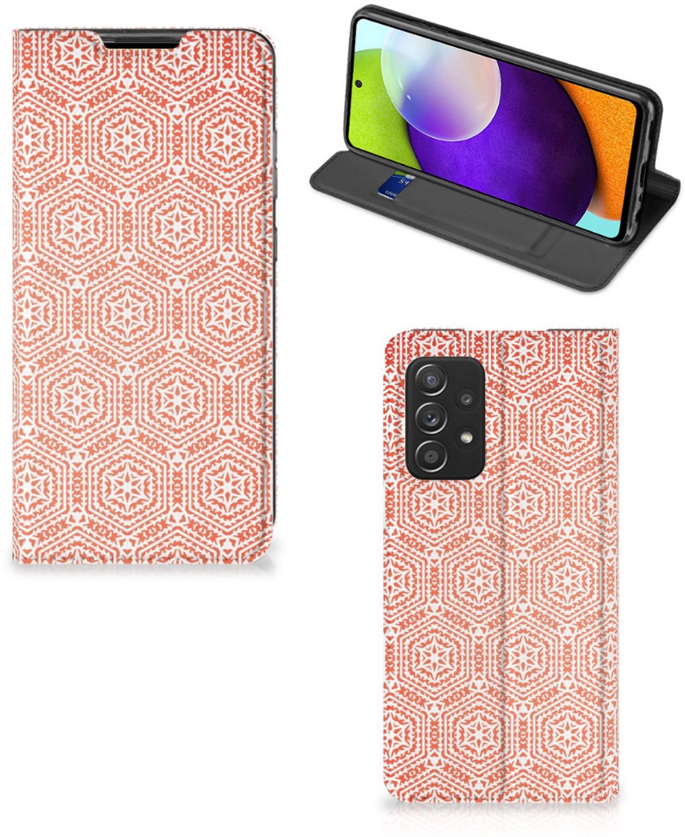 Samsung Galaxy A52 Hoesje met Magneet Pattern Orange