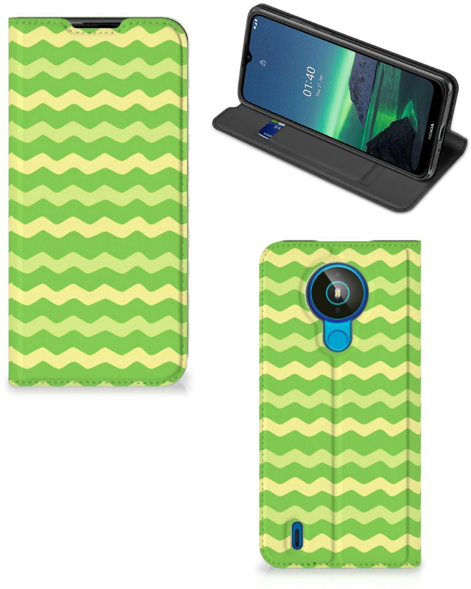 Nokia 1.4 Hoesje met Magneet Waves Green