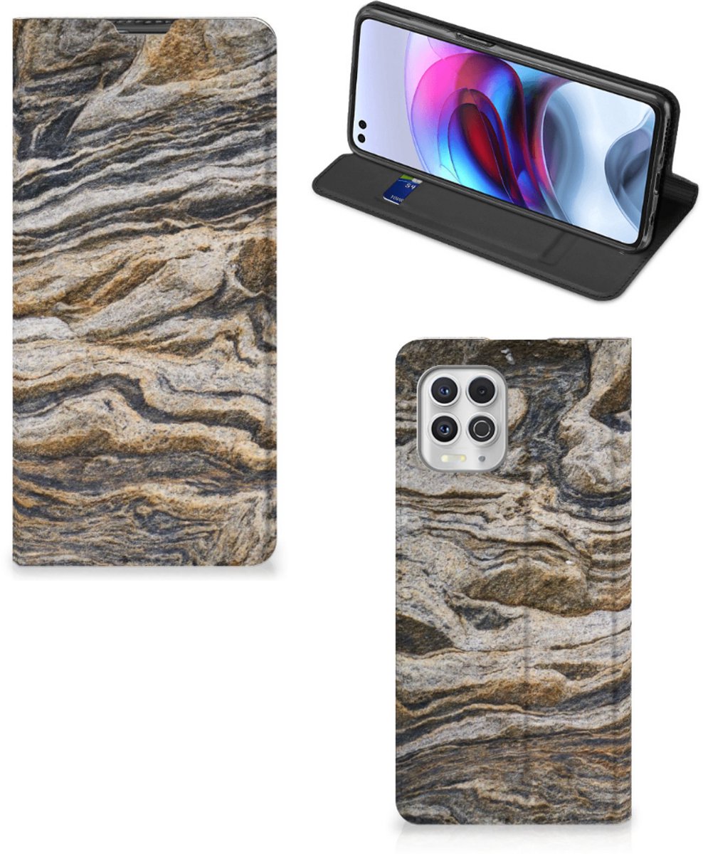 Motorola Moto G100 Standcase Steen
