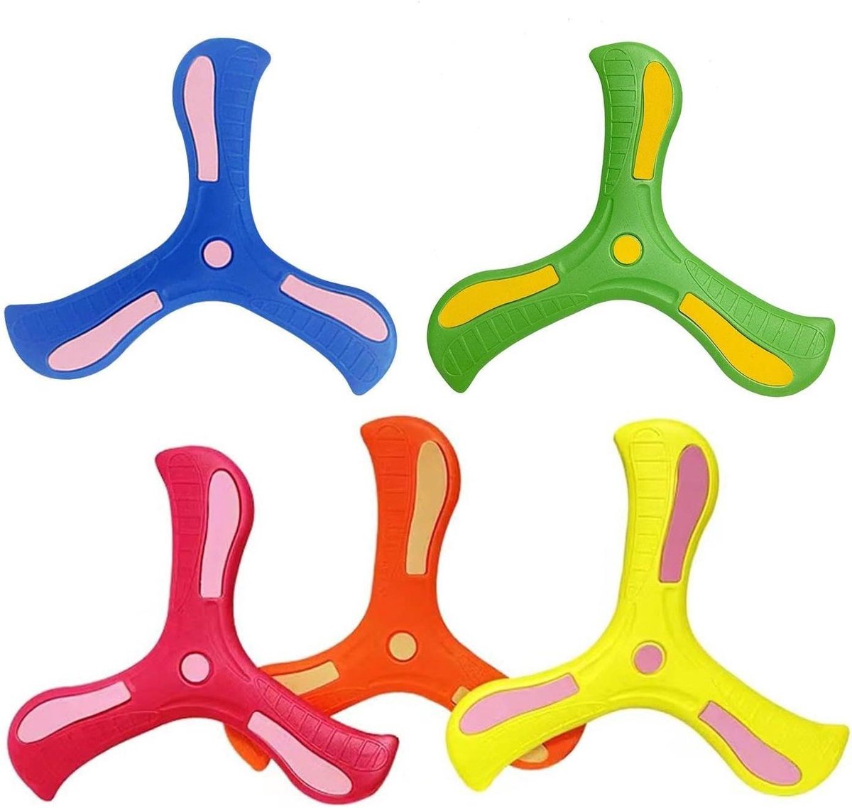 Boemerang Speelgoed Set - Werpspel Kinderen - Buiten Spelen - Veilig EVA Materiaal - 5 Stuks 24 cm - Multi-color