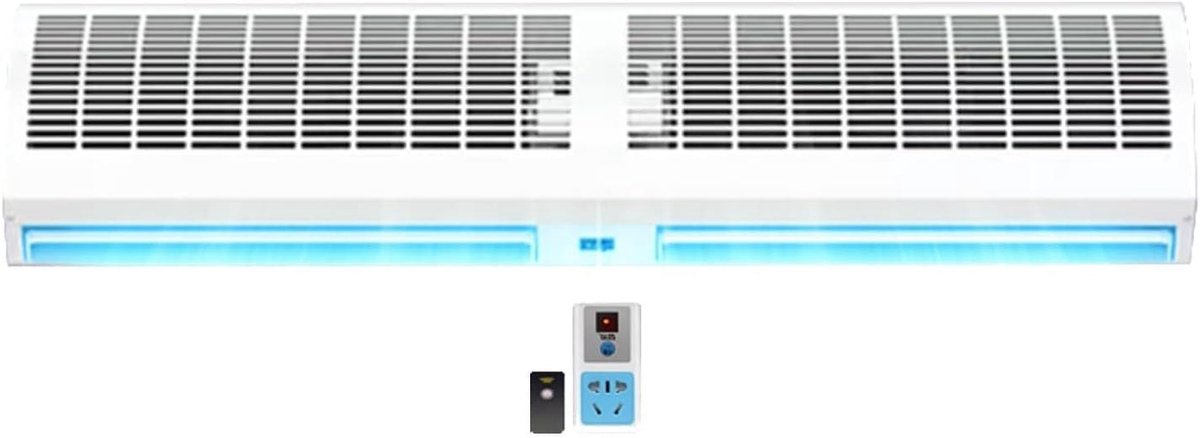 Wandventilator met afstandsbediening - Luchtgordijn met hoge luchtstroom en geluidsarm voor commercieel en thuisgebruik