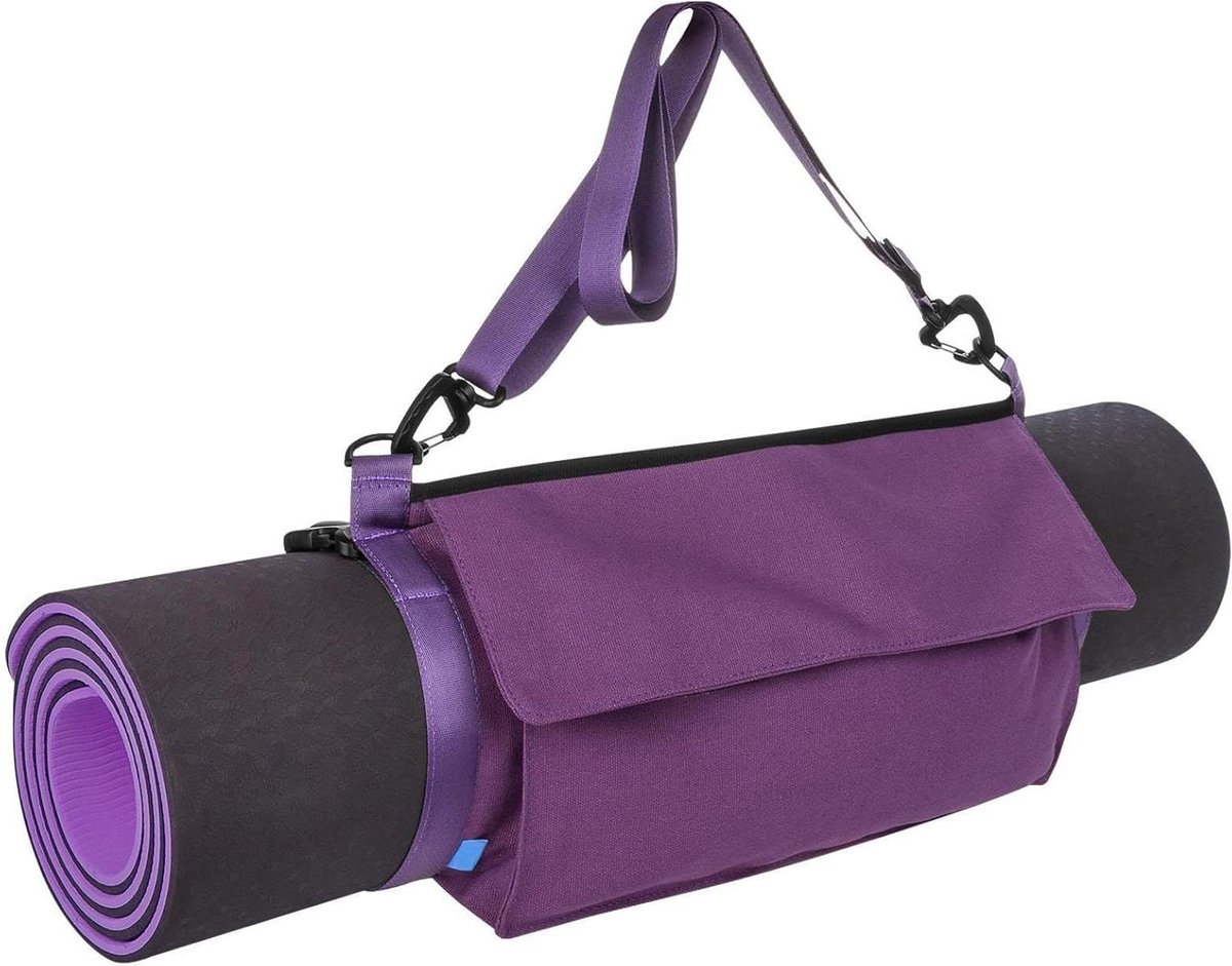 Draagriem Mat - Schoudertas - Sportuitrusting Dragen - Verstelbare Banden - Tot 68cm Mat - Paars