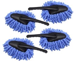 Auto Stofwisser Set - Interieur Borstel - Auto Reinigen - Krasvrije Vezels - 29x8.5CM - Blauw