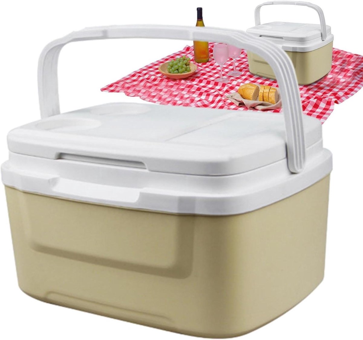 Draagbare Koelbox - Isolatiebox Picknickbox - Eten Koel Houden - Lekvrij Ontwerp - 8 Liter - Geel