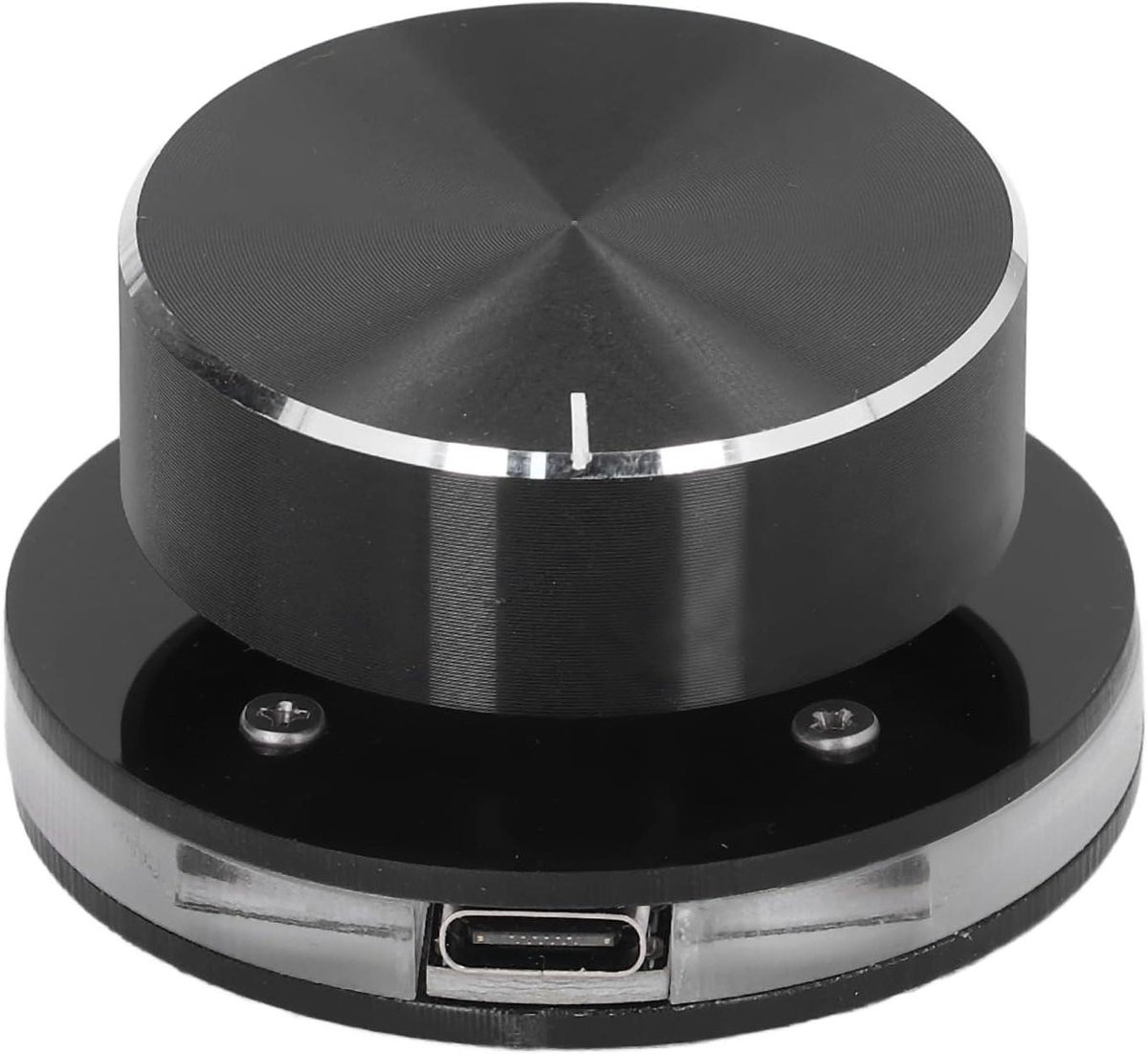 USB Volume Controller - Audio Knop - Muziek Bedienen - RGB Verlichting - 50 mm Diameter - Zwart