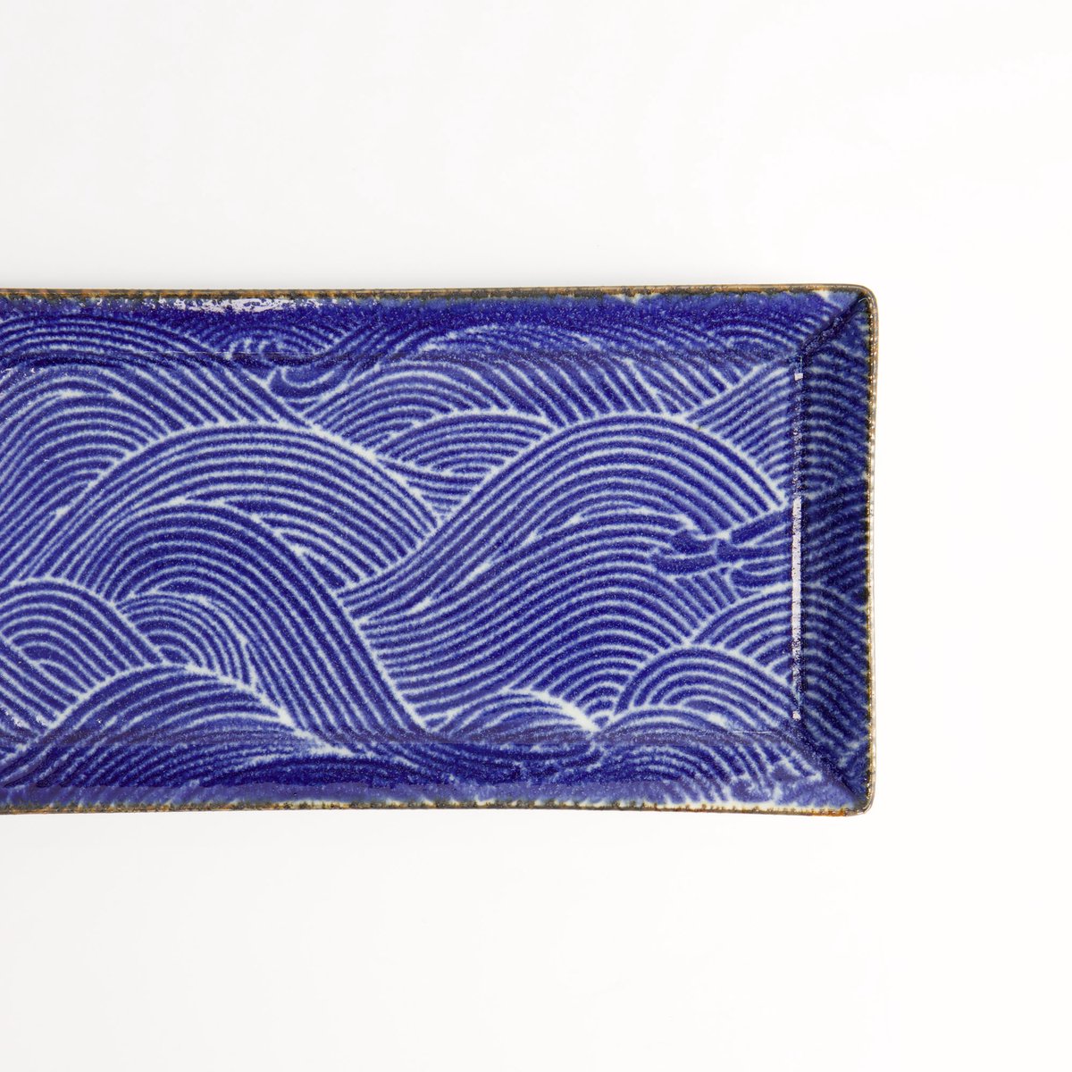 Tokyo Design Studio Seigaiha Blue Sushi Bord 23 x 11,5 cm