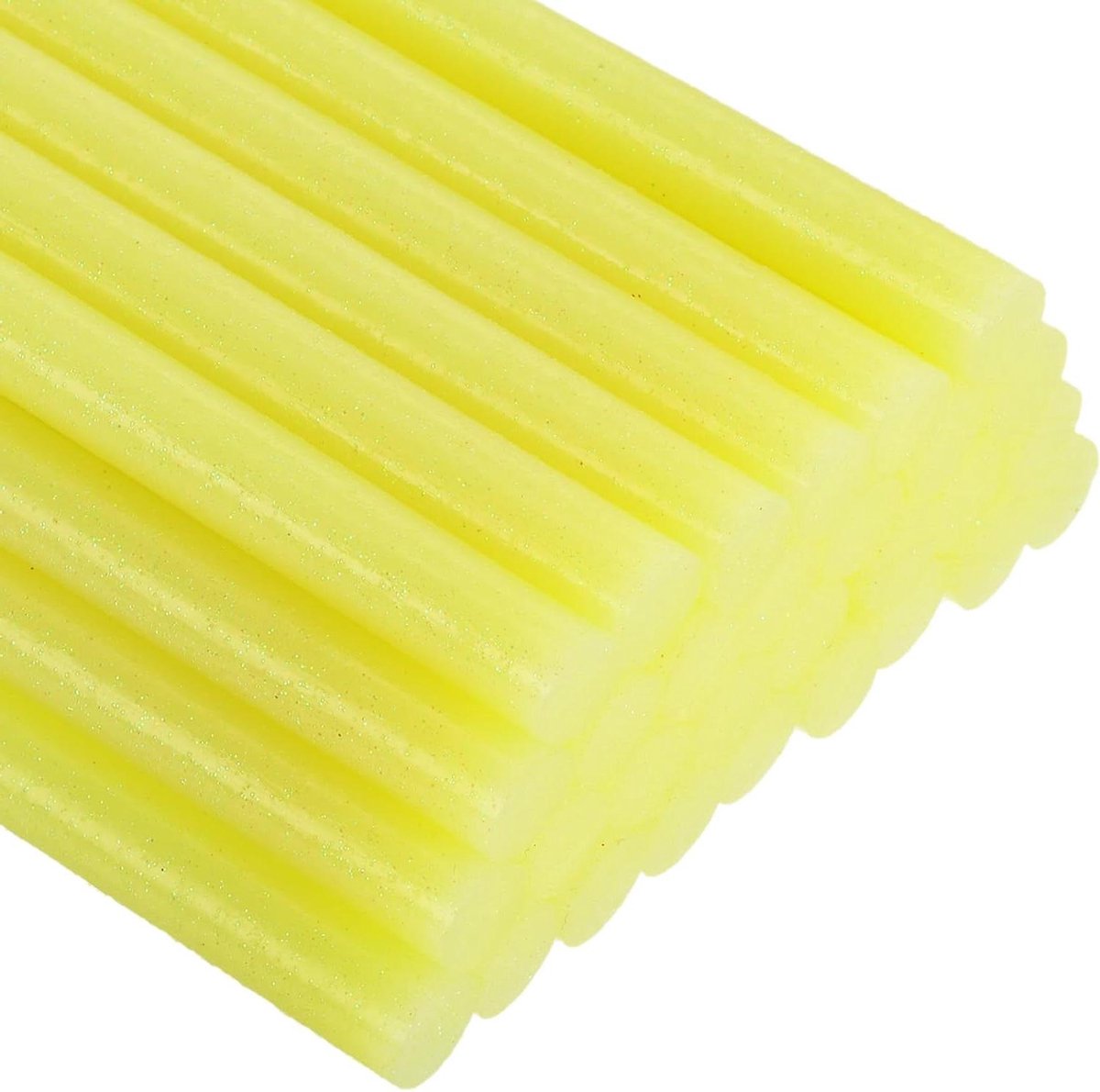 QUARKZMAN 30 stuks 11 mm x 200 mm lijmpistool, lijmpistool, lijmsticks voor repareren, kunst, decoreren, doe-het-zelf handwerk, glitter, geel