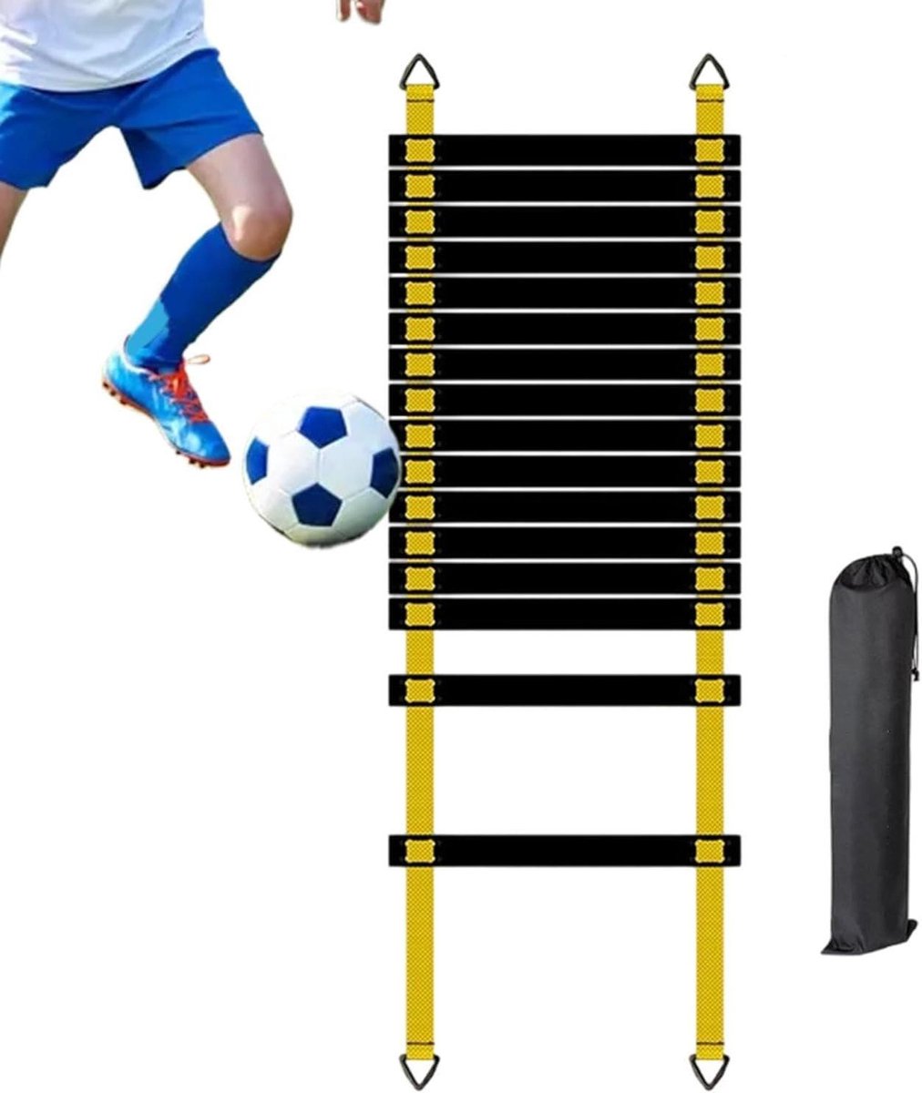 Trainingsschaal voor voetwerk, draagbare fitnessapparatuur, voetbaloefenladder voor voetbal, voetbal, atletiek, hockey, tennis en badminton