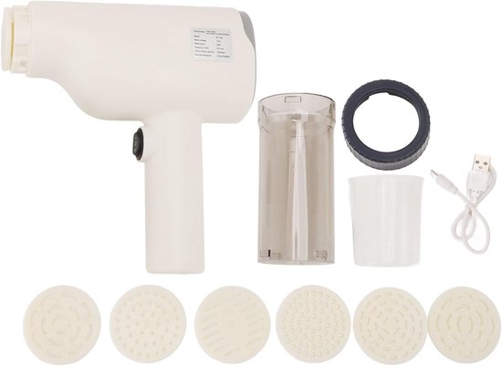 Elektrische Pastamaker - Noodle Maker Apparaat - Zelf Pasta Maken - Draadloos Oplaadbaar - 6 Vormschijven - Wit — afbeelding 5