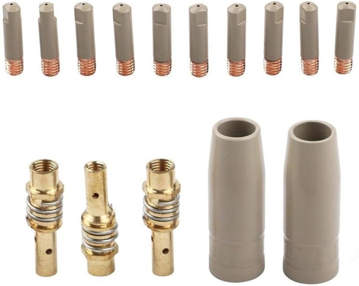 Gecoate Beschermmondstukken - Lasbrander Onderdelen - Metaal Bewerken - Anti-kleefeffect Slakken - 1.0 mm - Koperkleurig