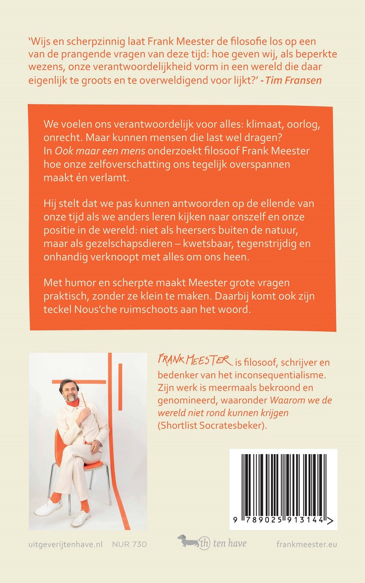 Ook maar een mens - back cover