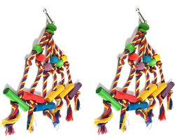 LEEVUS Vogel Speelgoed Vogel Kauwen Speelgoed Katoen Touw Papegaai Speelgoed Bijtbestendig Vogel Scheuren Speelgoed Valkparkieten Training Speelgoed 2