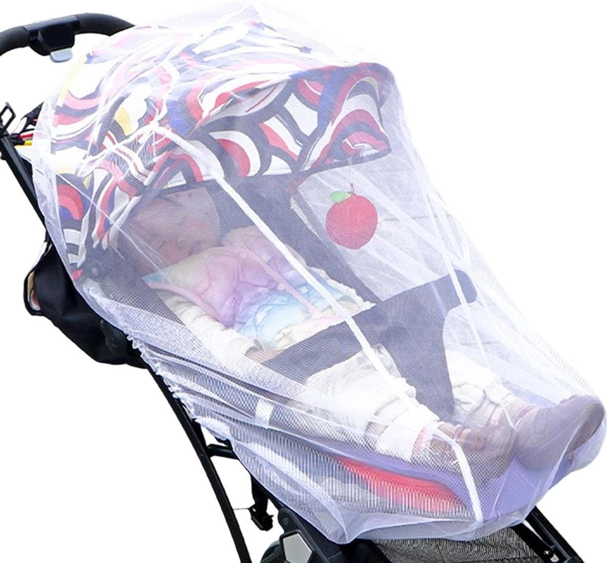 Kinderwagen Net - Muggengaas Kinderwagen - Buitenwandelingen Beschermen - Universele Pasvorm - 90x40x45cm - Enkel