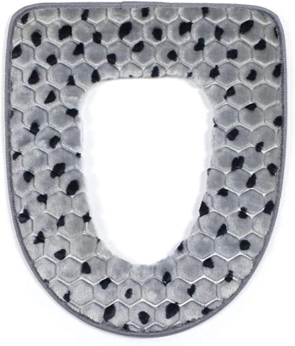 Toiletzittinghoes - Toiletmat Zacht - Winter Comfort - Wasbaar En Herbruikbaar - OneSize - Donkergrijs