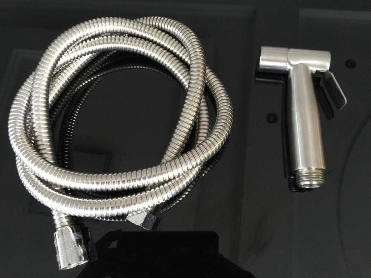 Bidet Toilet Spray - Douche Zitting - Persoonlijke Hygiëne - Roestvrij Staal - Compact Formaat - Zilverkleurig