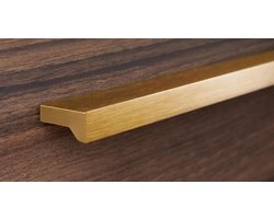 Gedotec Meubelgrepen van aluminium | 1 stuk deurgrepen voor kasten - donker geborsteld messing incl. bevestigingsmateriaal | ANGLE 0077 | LA: 416 mm | Handgrepen voor keukenkastjes