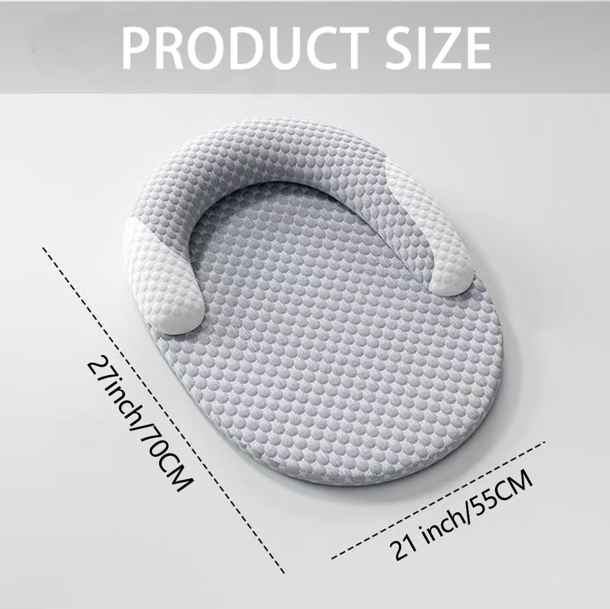 OLOEY Zomers verkoelend kattenbed voor binnenkatten-orthopedisch hondenbed met nekondersteuning-ademend en wasbaar huisdierbed met antisliponderkant-Rustgevend knuffelbed voor katten-honden-puppy's en kittens-Grijs(L) – foto 2