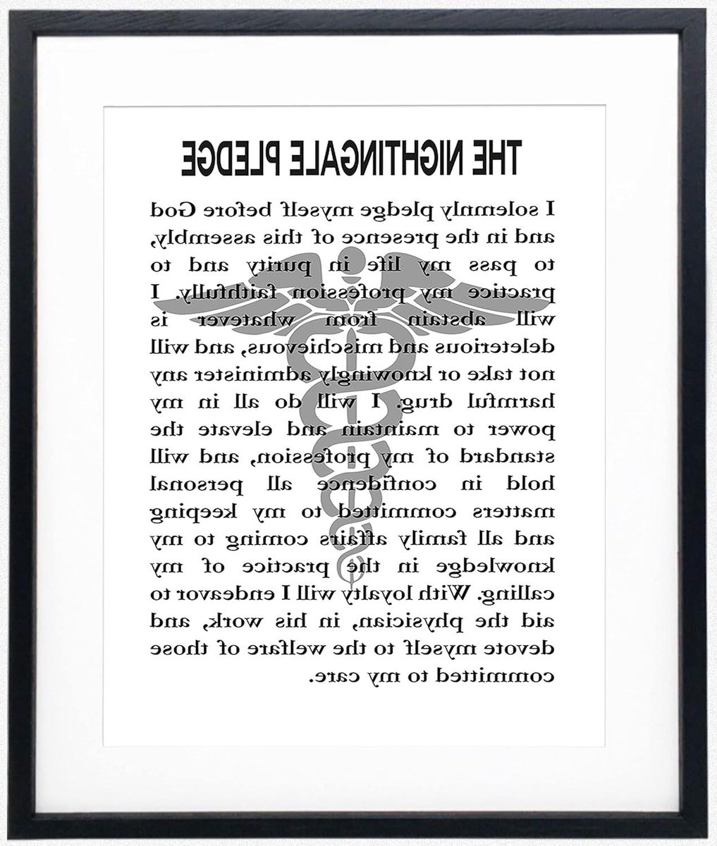 Verpleegkundige Cadeau - Inspirerende Print - Wanddecoratie Huis - Museumkwaliteit Papier - 28x36 cm - Wit