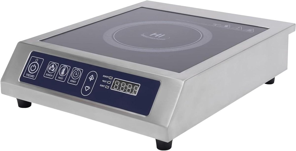 Inductiekookplaat - Enkele Kookplaat - Snel Koken - Veiligheidsfuncties - 3500 Watt - Zilver