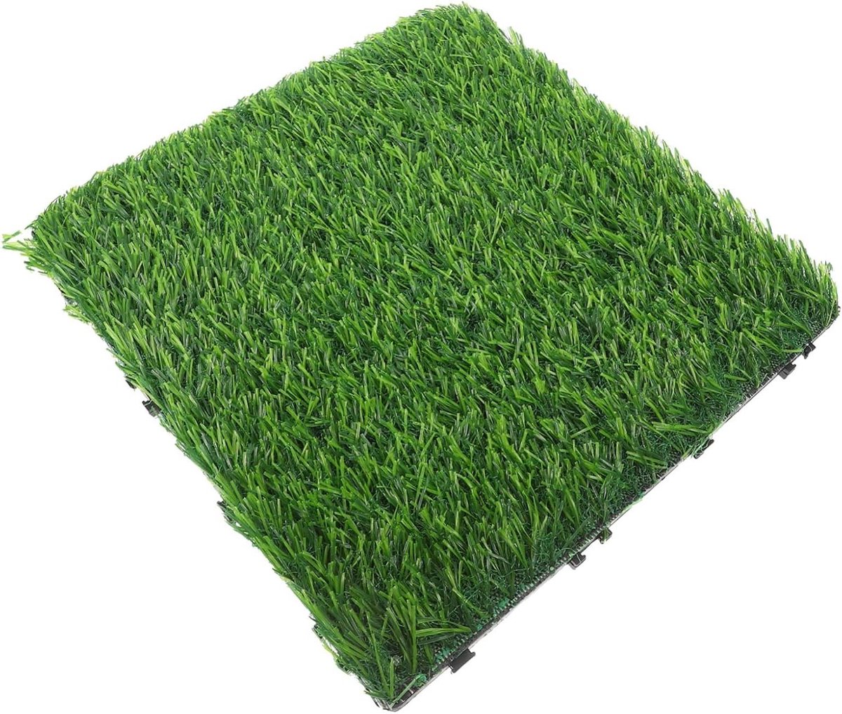 Kunstgras Tegels - Nep Gras Mat - Balkon Aankleden - Interlocking Design - 30 x 30 cm - Groen
