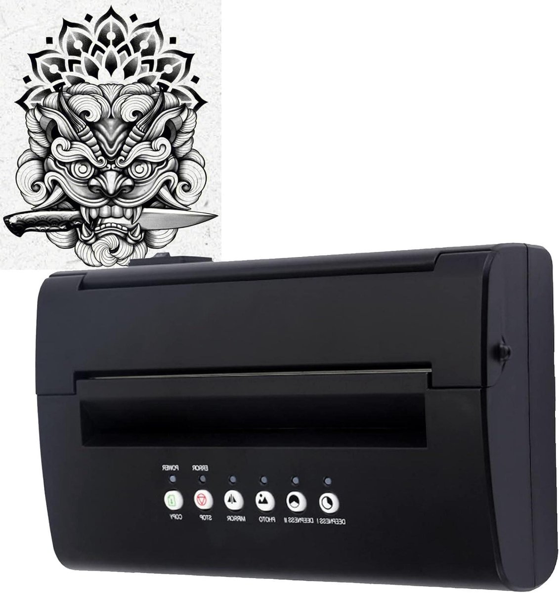 Tattoo Stencil Machine - Tattoo Copier Printer - Tattoo Ontwerpen Maken - Hoge Transmissiesnelheid - A4 Formaat - Zwart